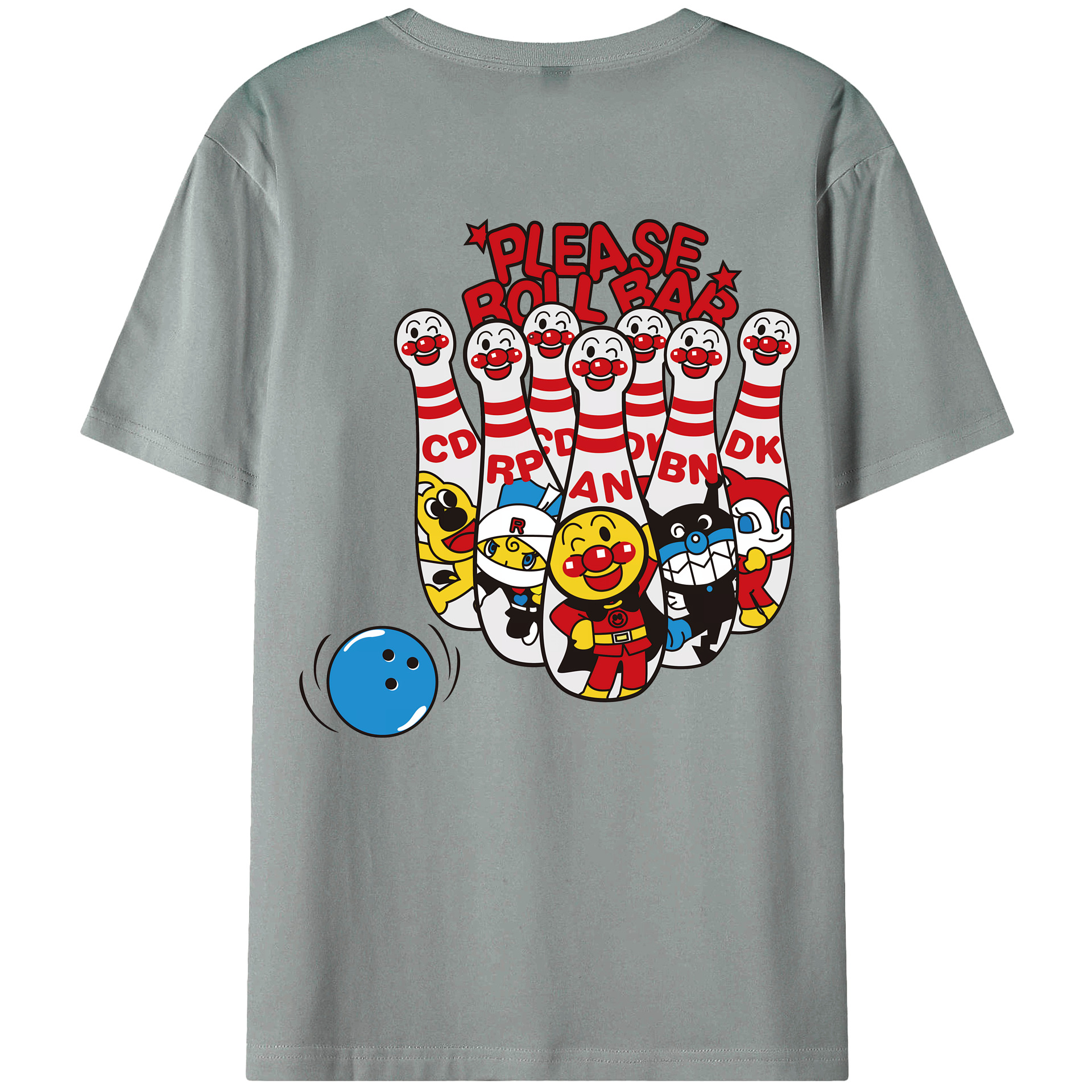 （画像用） アンパンマン Anpanman 綿100％ メンズ半袖Tシャツ（バックプリント） 通気性